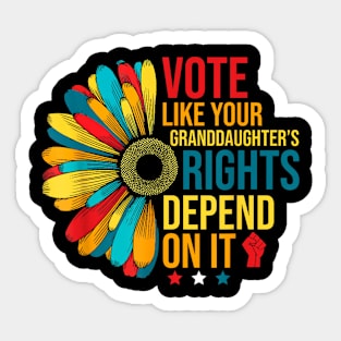 Vote Like Your Granddaughter's Rights Depend on It Feminist Sticker